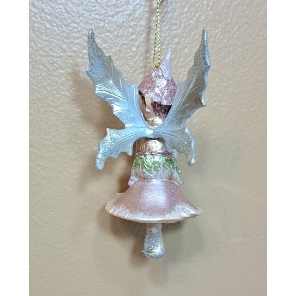 December Diamonds 79-81488 Resin Fairy on Mushroom 4" Christmas Ornament Fairies - Picture 2 of 3
